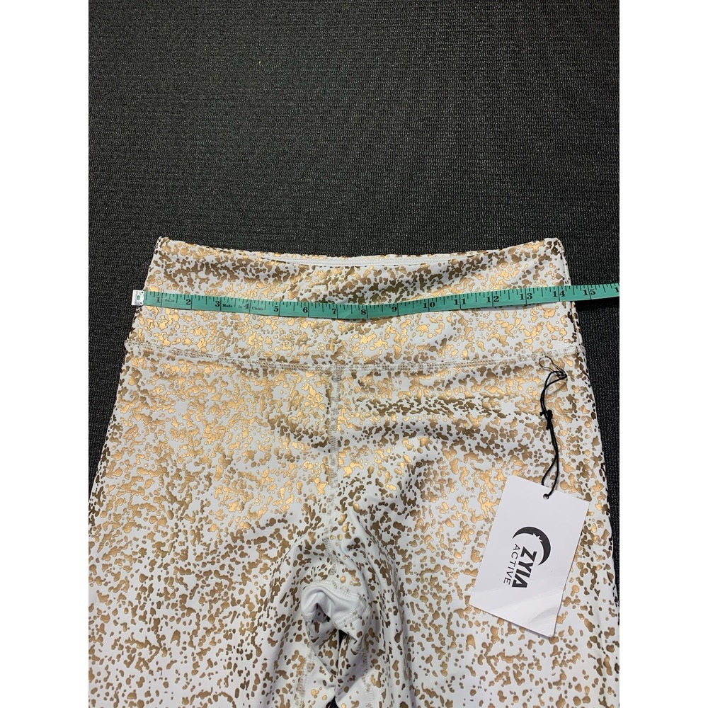 Zyia White Stay Gold Light n Tight 7/8 24" leggings Size 8-10‎ - Picture 4 of 7